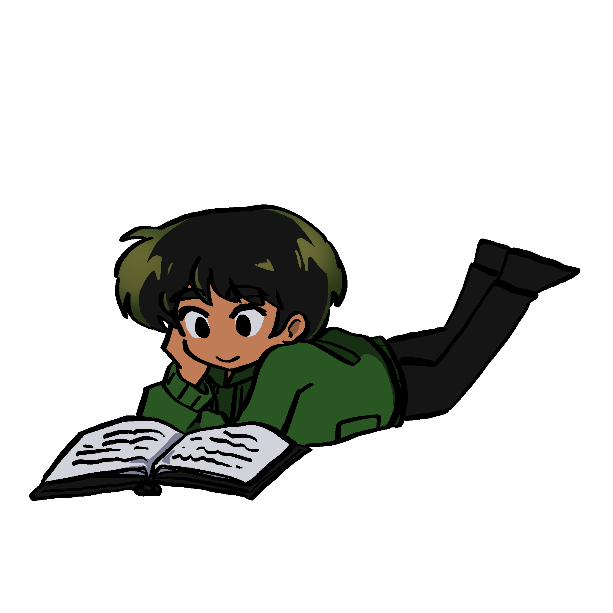 yuuto reading a book