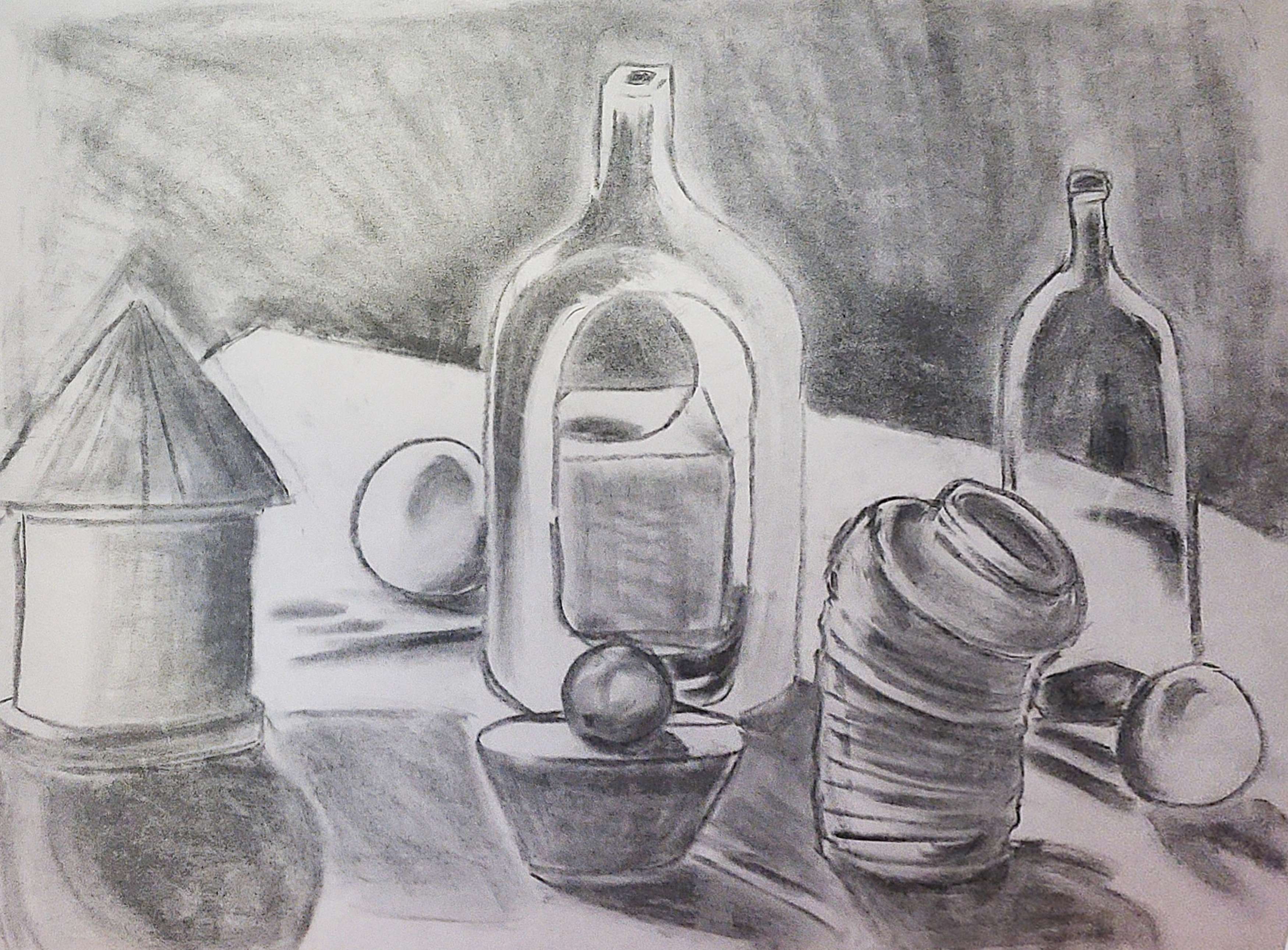 first charcoal still life