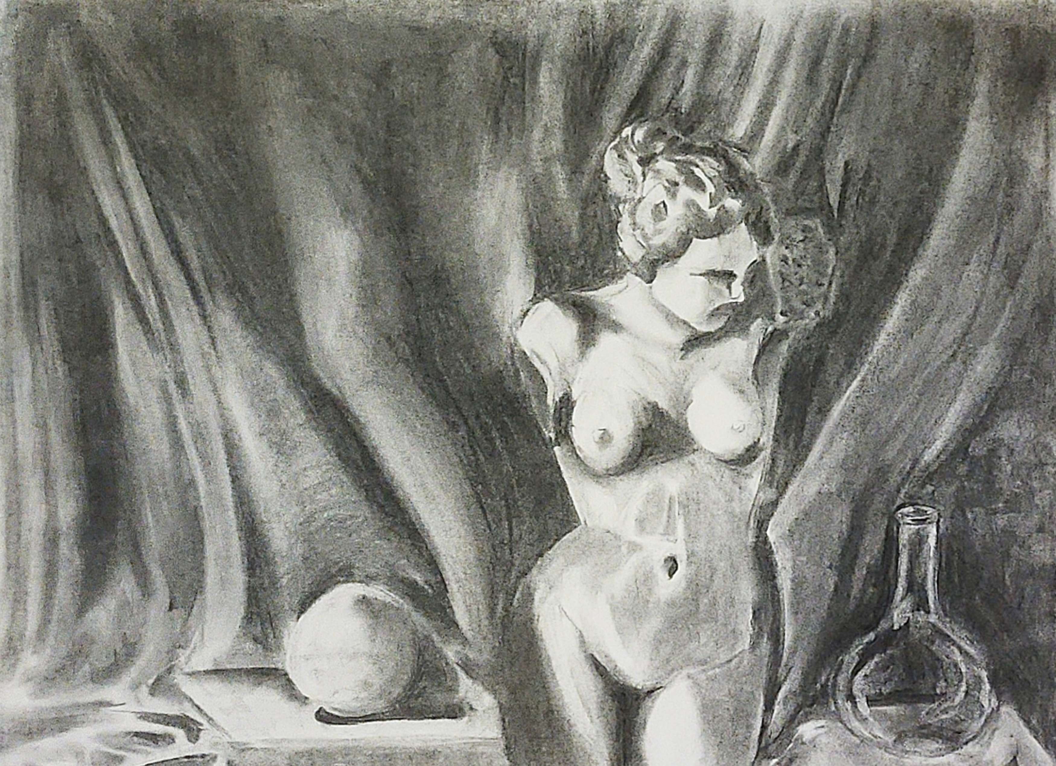 charcoal still life