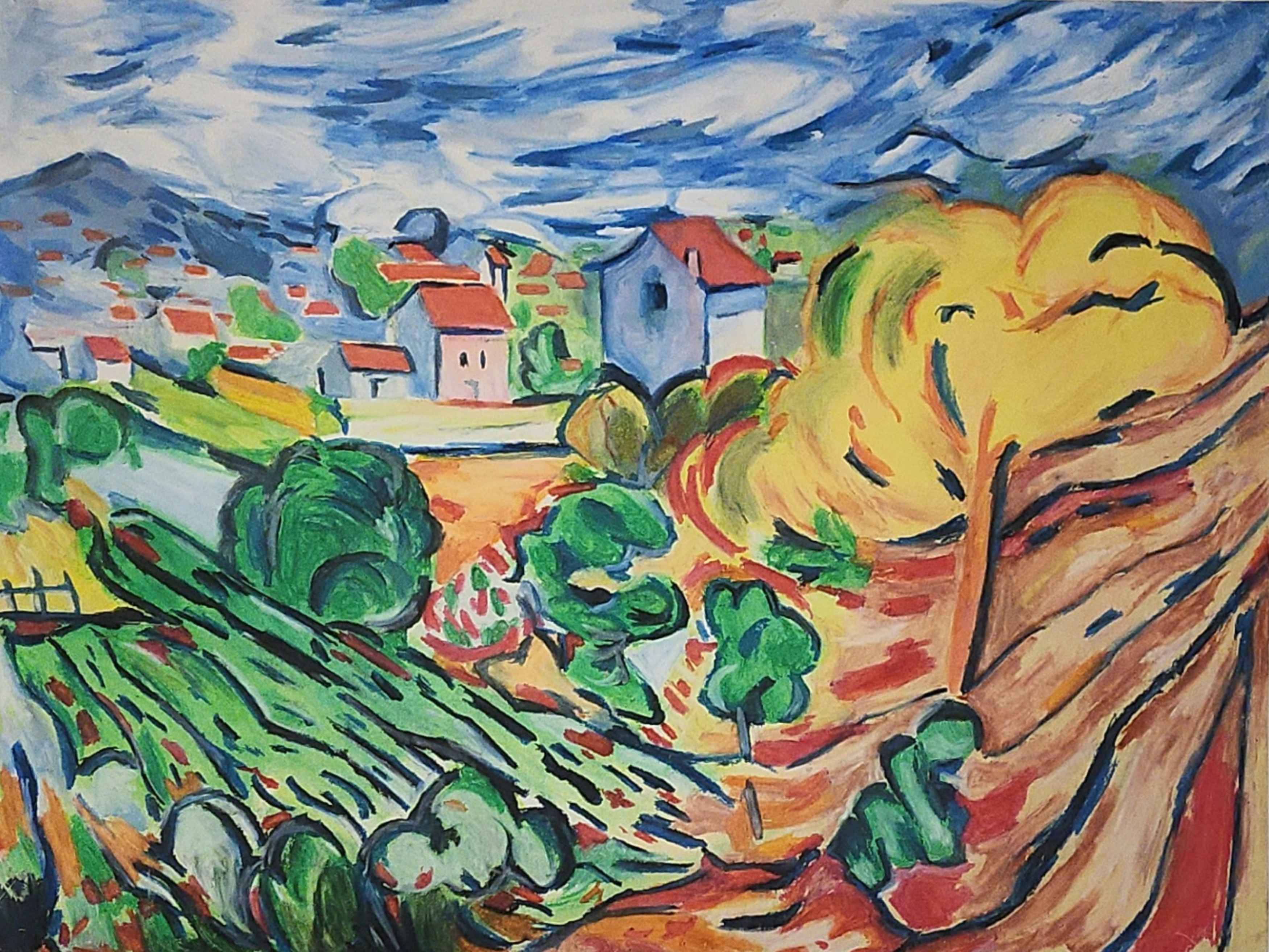 redraw with oil pastel